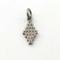 Minimalist Charm Pendant 925 Silver Pave Diamond Fancy Pendant Valentines Gift.