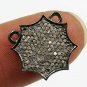 Pave Diamond Charm Pendant 925 Silver Diamond Double Bail Pendant Gift.