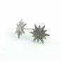 Pave Diamond Star Earring 925 Silver Diamond Earring Snow Star Earring Gift.