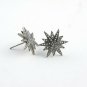 Pave Diamond Star Earring 925 Silver Diamond Earring Snow Star Earring Gift.