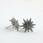 Pave Diamond Star Earring 925 Silver Diamond Earring Snow Star Earring Gift.