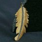 Pave Diamond Leaf Pendant 925 Silver Feather Pendant Diamond Birthday Gift Charm