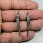 Arrow Charm Earring Pave Diamond Arrow Earring 925 Silver Diamond Birthday Gift.