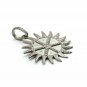 Sunburst Pendant 925 Silver Pave Diamond Sun Pendant Birthday Gift For Him.