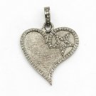 Pave Diamond Heart Star Pendant 925 Silver Handmade Lover's Pendant Gift Charm. Pave Diamond Heart Star Pendant 925 Silver Handmade Lover's Pendant Gift Charm.