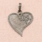Pave Diamond Heart Star Pendant 925 Silver Handmade Lover's Pendant Gift Charm.