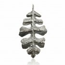 Diamond Leaf Pendant 925 Silver Pave Diamond Tree Leaf Necklace Birthday Gift. Diamond Leaf Pendant 925 Silver Pave Diamond Tree Leaf Necklace Birthday Gift.