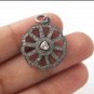 Rose Cut Pave Diamond Flower Charm Pendant 925 Silver Christmas Flower Pendant.