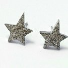 Pave Diamond Star Stud Earring 925 Silver Diamond Star Tops Birthday Earring. Pave Diamond Star Stud Earring 925 Silver Diamond Star Tops Birthday Earring.