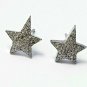Pave Diamond Star Stud Earring 925 Silver Diamond Star Tops Birthday Earring.
