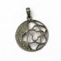 Pave Diamond Flower Design Pendant 925 Silver Diamond Jewelry Graduation Gift.