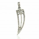 Saber Tooth Pendant 925 Silver Pave Diamond Tooth Pendant Graduation Gift Charm. Saber Tooth Pendant 925 Silver Pave Diamond Tooth Pendant Graduation Gift Charm.
