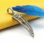 Saber Tooth Pendant 925 Silver Pave Diamond Tooth Pendant Graduation Gift Charm.