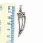 Saber Tooth Pendant 925 Silver Pave Diamond Tooth Pendant Graduation Gift Charm.