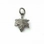 Maple Leaf Charm Pendant 925 Silver Pave Diamond Maple Leaf Charm For Christmas.