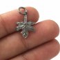 Maple Leaf Charm Pendant 925 Silver Pave Diamond Maple Leaf Charm For Christmas.
