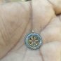 Snow Pendant Charm 925 Sterling Silver Pave Diamond Pendant Snow Flake Charm.