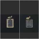 Pave Diamond 1pc Rectangle Pendant 925 Silver Diamond Charm Pendant Gift.