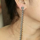 Arrow Stick Earring 14k Gold Pave Diamond 925 Silver Diamond Dangle Earring Gift Arrow Stick Earring 14k Gold Pave Diamond 925 Silver Diamond Dangle Earring Gift