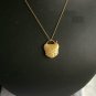 14k Solid Gold Lock Pendant Diamond Lock Necklace Matte Finish Pendant Charm.