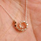 Spiral Diamond Necklace 14k Solid Gold Everyday Pendant Swirl Pendant Jewelry. Spiral Diamond Necklace 14k Solid Gold Everyday Pendant Swirl Pendant Jewelry.