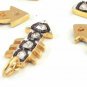 1 Pc Rose Cut Diamond Arrow Pendant Polki Diamond Charm 925 Silver Polki Pendant