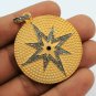 Pave Diamond Round Single Pendant 925 Silver Fine Diamond Pendant Jewelry Gift.