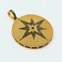 Pave Diamond Round Single Pendant 925 Silver Fine Diamond Pendant Jewelry Gift.