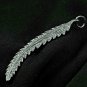 Diamond Feather Pendant 925 Silver Pendant Jewelry Diamond Birthday Gift Charm.