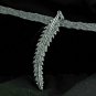 Diamond Feather Pendant 925 Silver Pendant Jewelry Diamond Birthday Gift Charm.