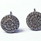 Pave Diamond Round Tops 925 Silver Stud Earring Diamond Jewelry Valentines Gift. Pave Diamond Round Tops 925 Silver Stud Earring Diamond Jewelry Valentines Gift.