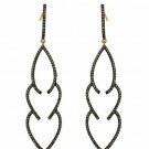 Natural Pave Diamond Designer Earrings In 925 Sterling Silver Dangle Earring NS. Natural Pave Diamond Designer Earrings In 925 Sterling Silver Dangle Earring NS.