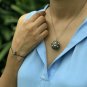 Rosecut Diamond Pendant Necklace 925 Sterling Silver Victorian Style Pendant.