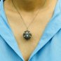 Rosecut Diamond Pendant Necklace 925 Sterling Silver Victorian Style Pendant.