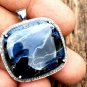Pietersite Pendant 925 Silver Diamond Square Pietersite Cabochon Pendant Gift.