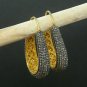 Natural Pave Diamond Drop Hoop Earring 925 Silver Diamond Precious Earring Set.