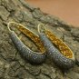Natural Pave Diamond Drop Hoop Earring 925 Silver Diamond Precious Earring Set.