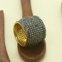 Pave Diamond Band Ring 925 Silver Diamond Wedding Band Anniversary Gift.