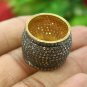 Pave Diamond Band Ring 925 Silver Diamond Wedding Band Anniversary Gift.