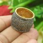 Pave Diamond Band Ring 925 Silver Diamond Wedding Band Anniversary Gift.