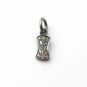 Pave Diamond Rectangle Charm Pendant 925 Sterling Silver Minimal Jewelry Supply.