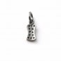 Pave Diamond Rectangle Charm Pendant 925 Sterling Silver Minimal Jewelry Supply.