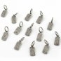 Pave Diamond Rectangle Charm Pendant 925 Sterling Silver Minimal Jewelry Finding
