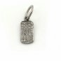 Pave Diamond Rectangle Charm Pendant 925 Sterling Silver Minimal Jewelry Finding