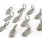 Pave Diamond Rectangle Charm Pendant 925 Sterling Silver Minimal Jewelry Finding