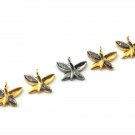 Pave Diamond Butterfly Charm Pendant 925 Silver Minimalist Butterfly Pendant.