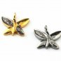 Pave Diamond Butterfly Charm Pendant 925 Silver Minimalist Butterfly Pendant.
