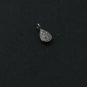 Pave Diamond Minimalist Pear Charm Pendant 925 Silver Diamond Charm Findings.