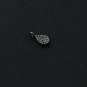 Pave Diamond Minimalist Pear Charm Pendant 925 Silver Diamond Charm Findings.