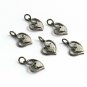 Minimalist Pave Diamond Heart Charm Pendant 925 Silver Diamond Charm Findings.
